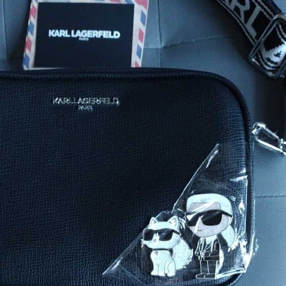 Karl Lagerfeld Black Belt Bag with Iconic Details - Picture 4 of 8